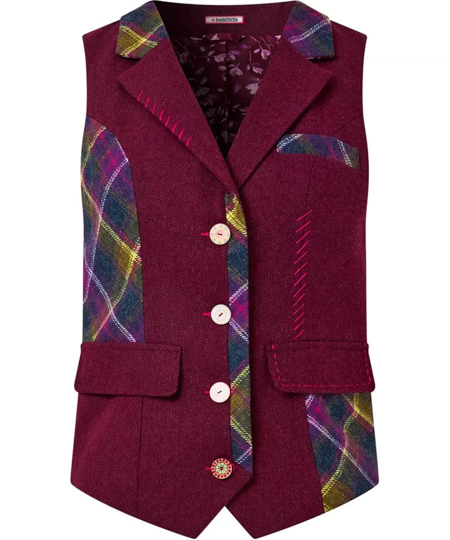 Clearance Joe Browns Joe's Favourite Waistcoat Aubergine