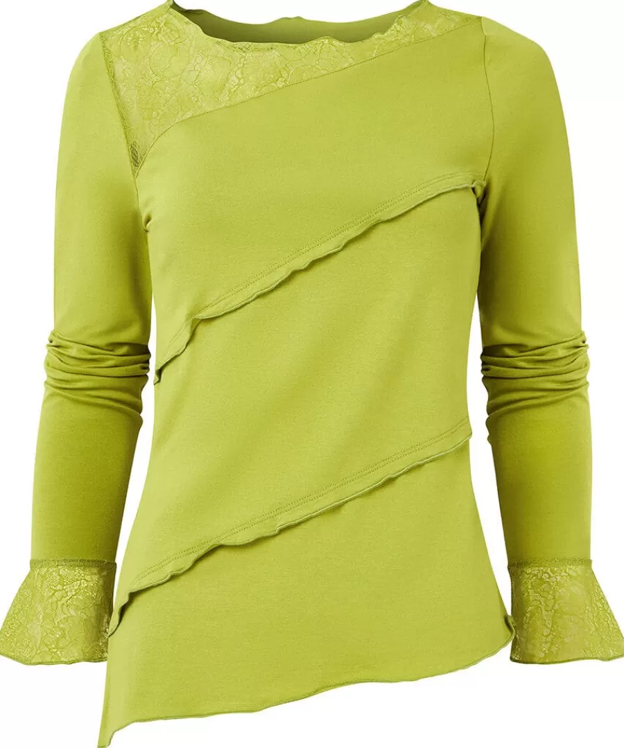 Best Sale Joe Browns Josie Lace Trim Top Green / Black