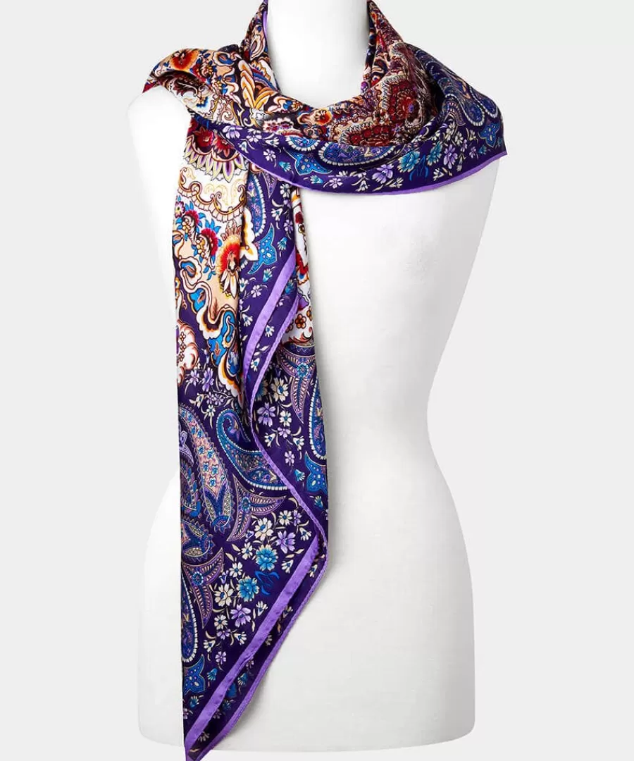 Hot Joe Browns Kaleidoscope Silky Scarf Purple