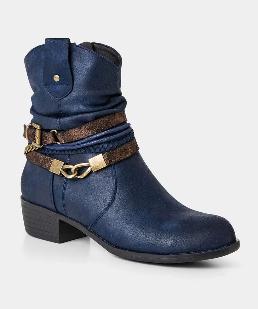 Clearance Joe Browns Lakeside Embellished Boots Deep Navy