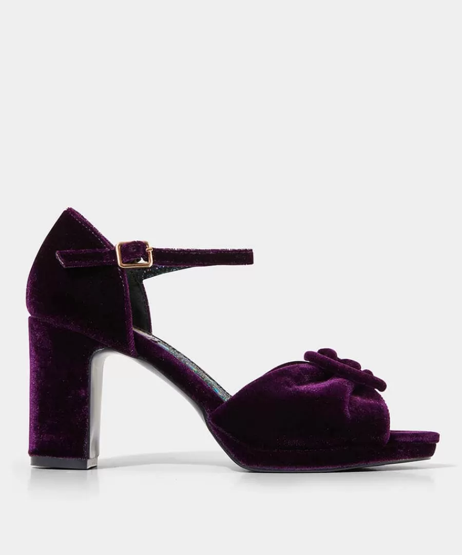 Flash Sale Joe Browns Leading Lady Velvet Shoes Purple