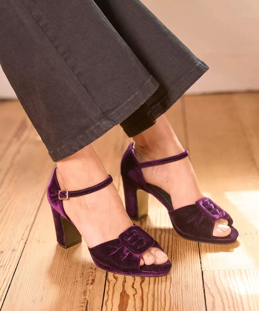 Flash Sale Joe Browns Leading Lady Velvet Shoes Purple