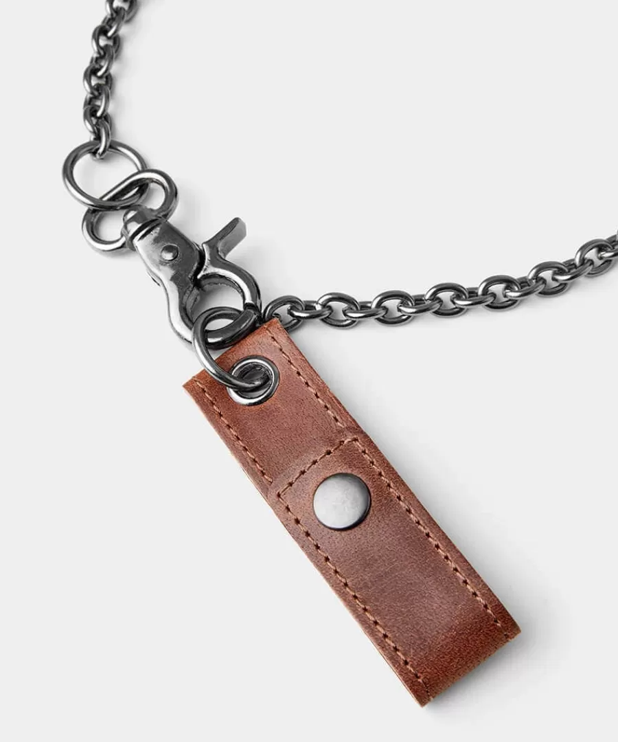 Best Joe Browns Leather Trim Belt Loop Chain Silver