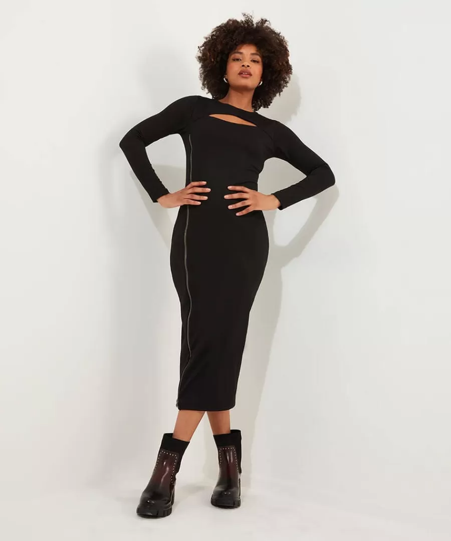 Hot Joe Browns Liberty Jersey Dress Black