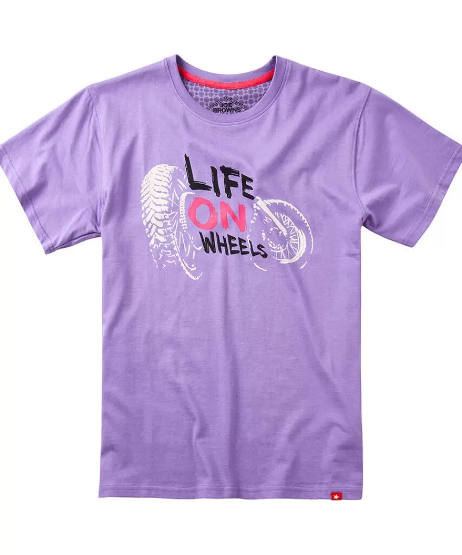 New Joe Browns Life On Wheels Tee Purple