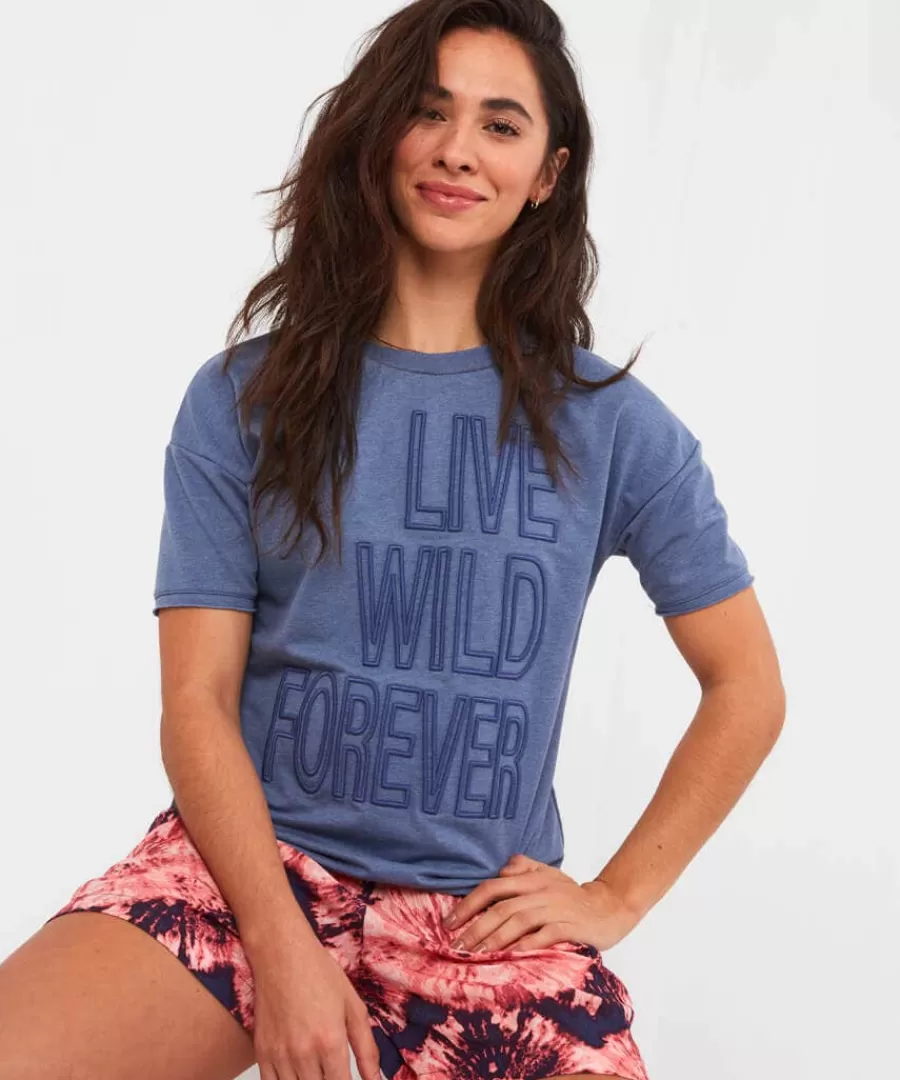 Online Joe Browns Live Wild Forever Tee Blue