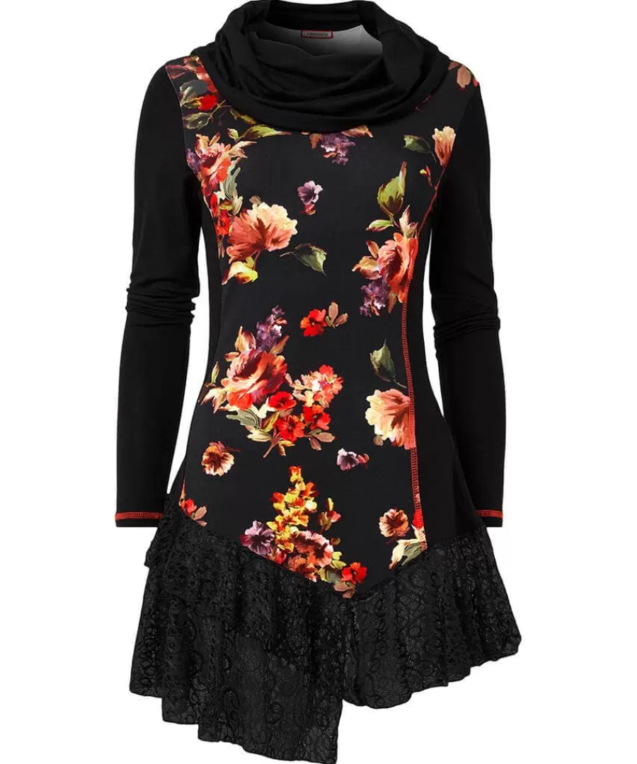 Sale Joe Browns Lovely Lace Trim Jersey Tunic Black