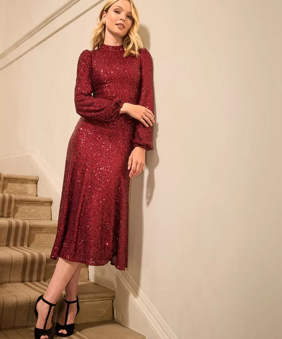 Sale Joe Browns Lucille Sequin Dress Red