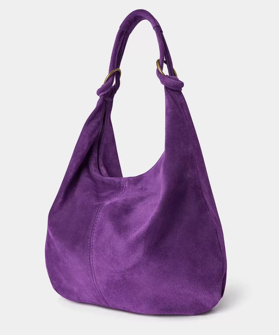 Online Joe Browns Luna Hobo Suede Bag Purple