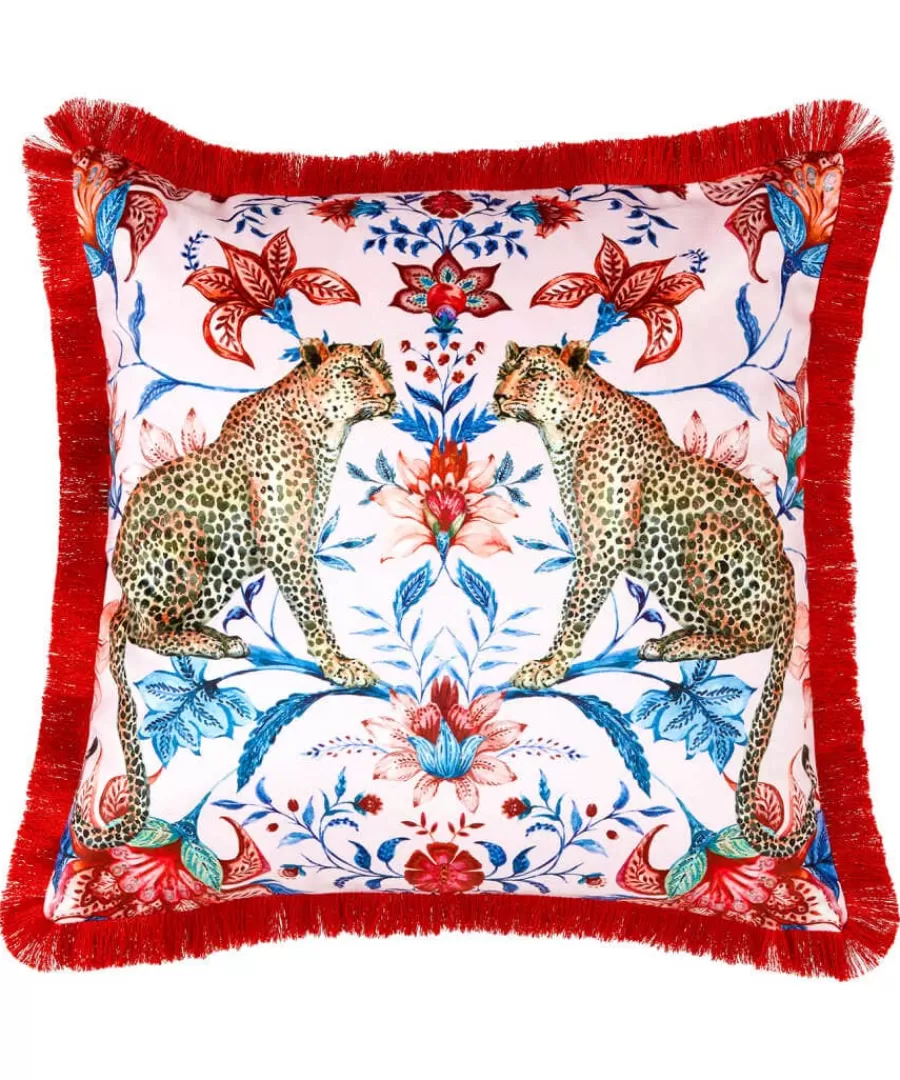 New Joe Browns Luxe Leopard Floral Reversible Cushion Pink