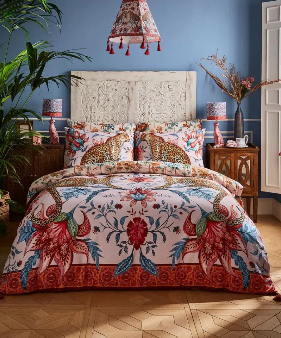 Discount Joe Browns Luxe Leopard Floral Reversible Duvet Set Pink