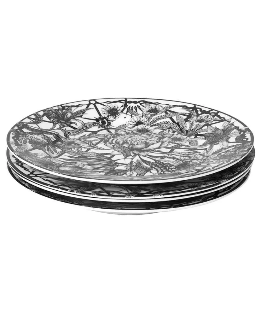 Fashion Joe Browns Magnificent Monochrome Floral Side Plates Black / White