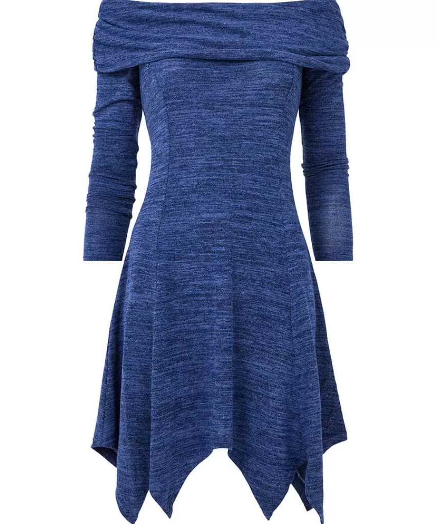 New Joe Browns Maisie Jersey Bardot Tunic Blue