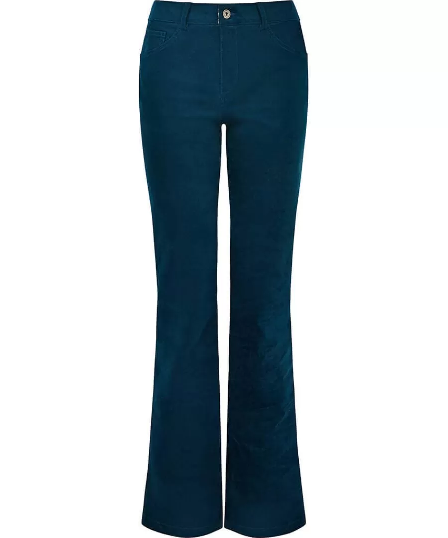 Hot Joe Browns Majestic Moleskin Trousers Teal