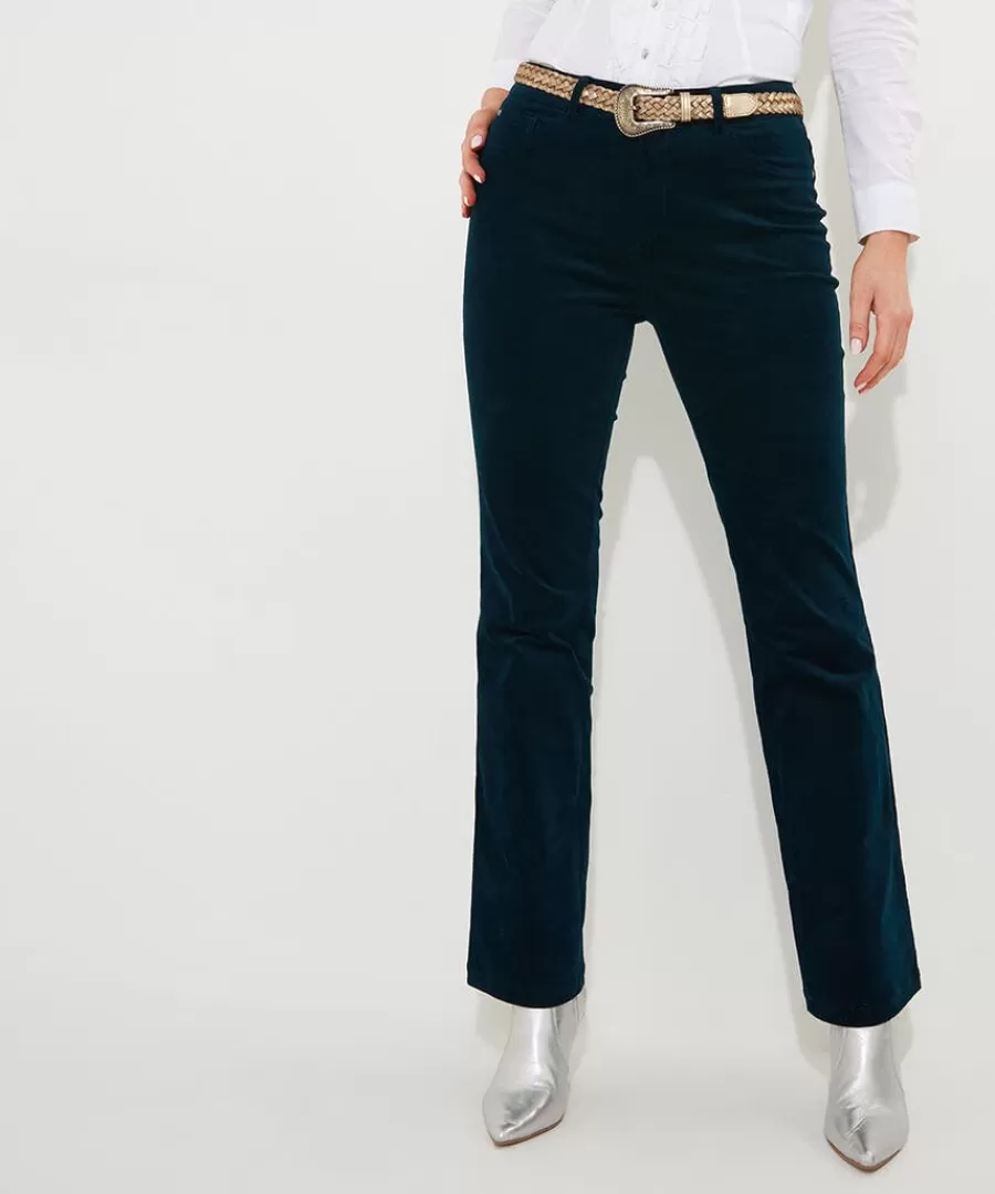 Hot Joe Browns Majestic Moleskin Trousers Teal