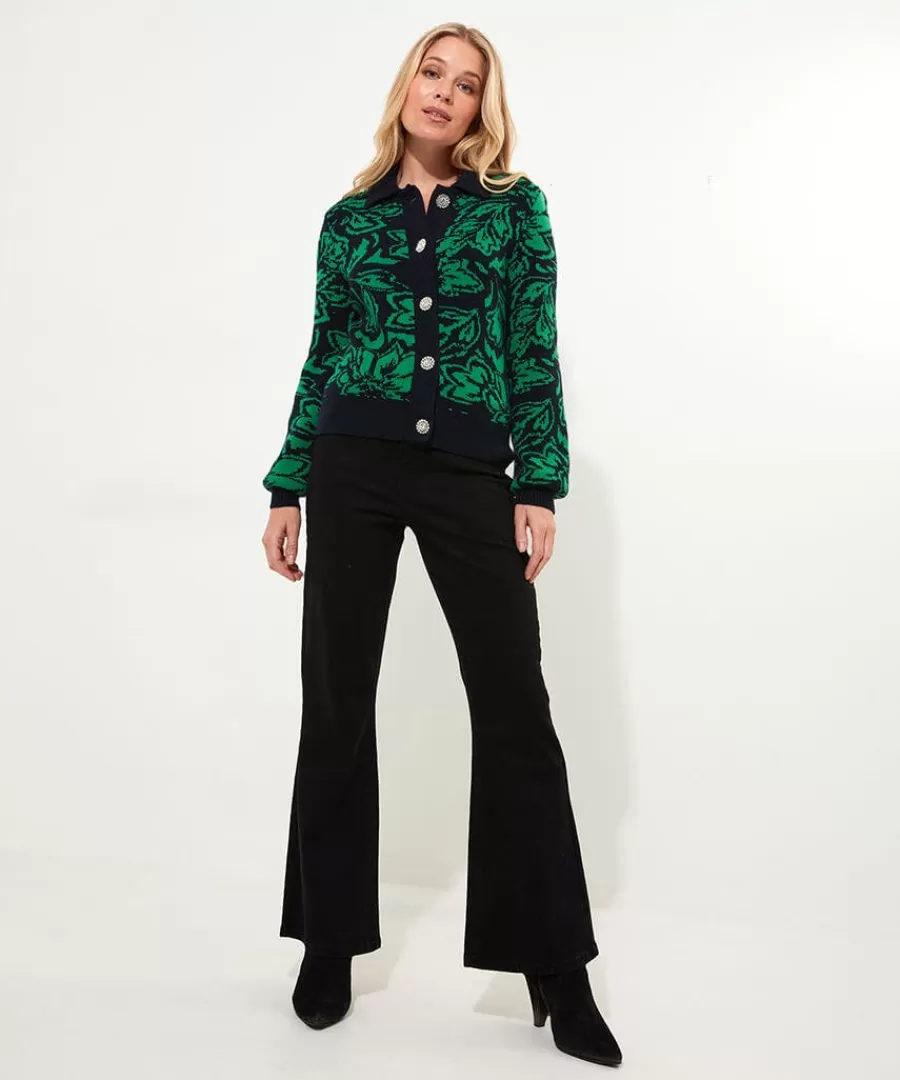 Store Joe Browns Make A Statement Collared Cardigan Green