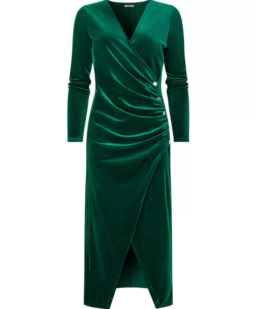 Best Joe Browns Make A Statement Velour Dress Green / Black