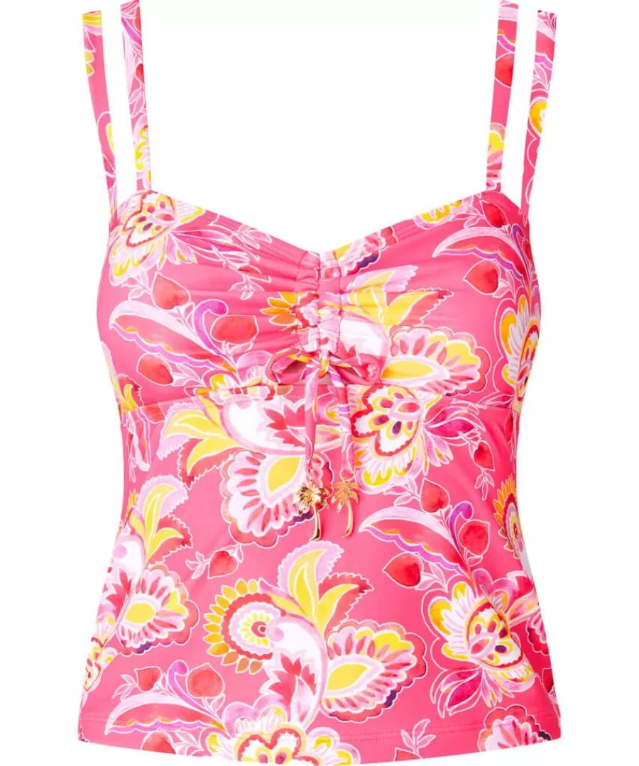 Cheap Joe Browns Malibu Beach Tankini Top Pink Multi