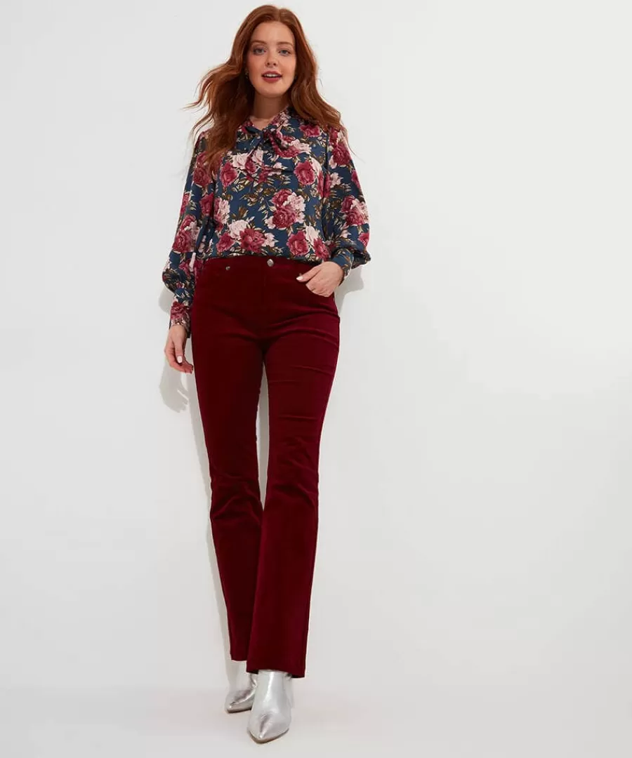Hot Joe Browns Marvellous Cord Trousers Berry