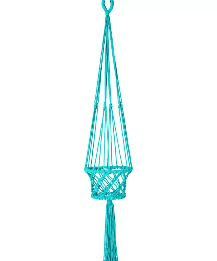 Outlet Joe Browns Marvellous Macrame Hanging Planter Teal / Yellow