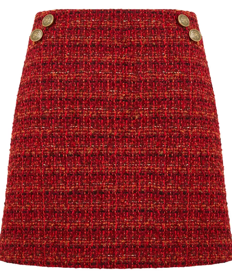 Outlet Joe Browns Maya Tweed Skirt Burnt Orange