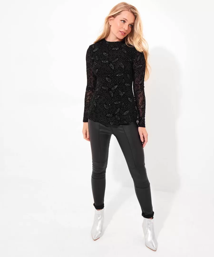 Best Sale Joe Browns Mesmerising Mesh Top Black