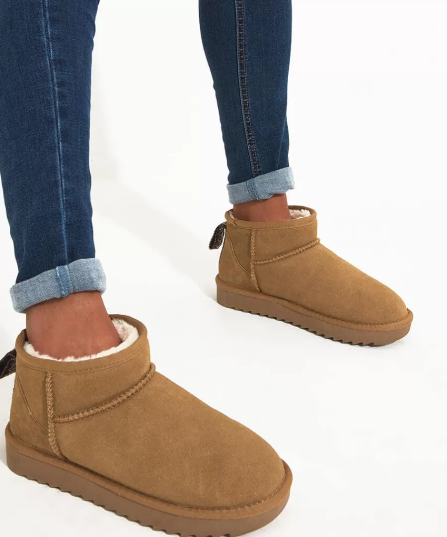Shop Joe Browns Mini Snug Suede Boots Tan