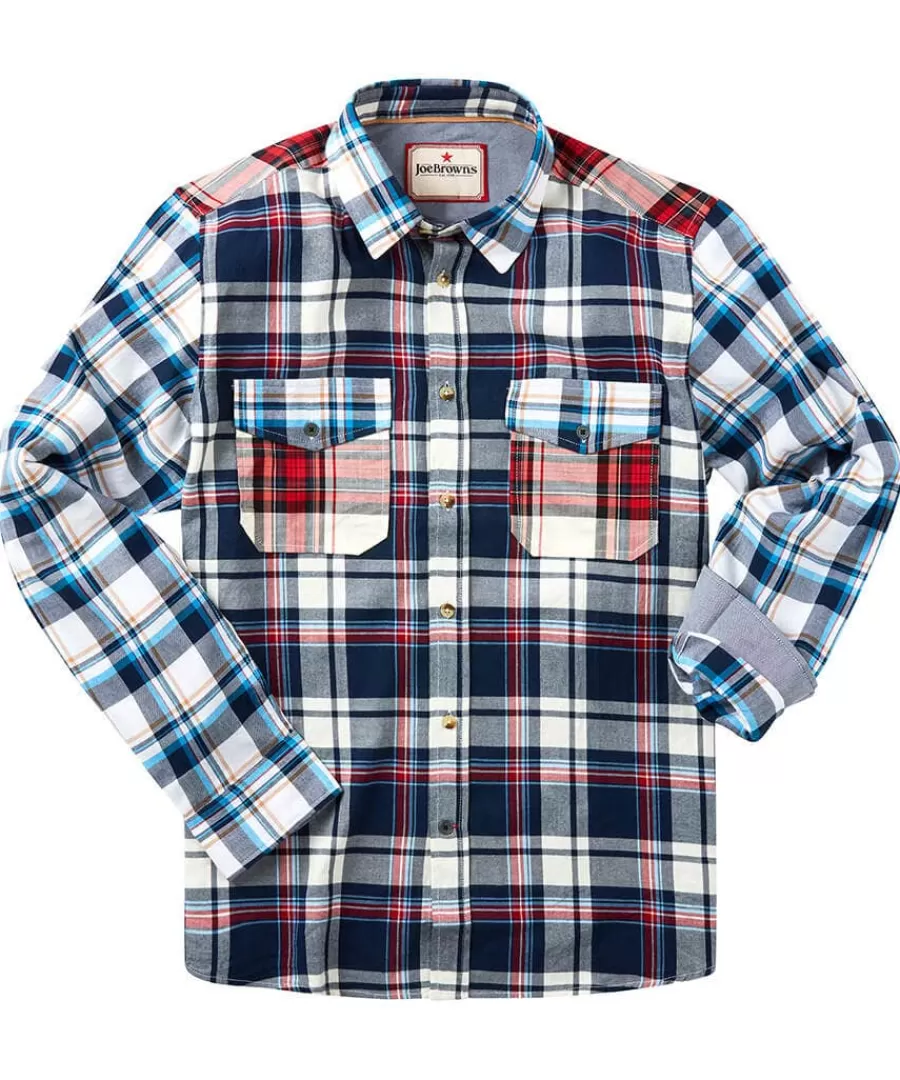 Cheap Joe Browns Mix It Up Check Shirt Blue