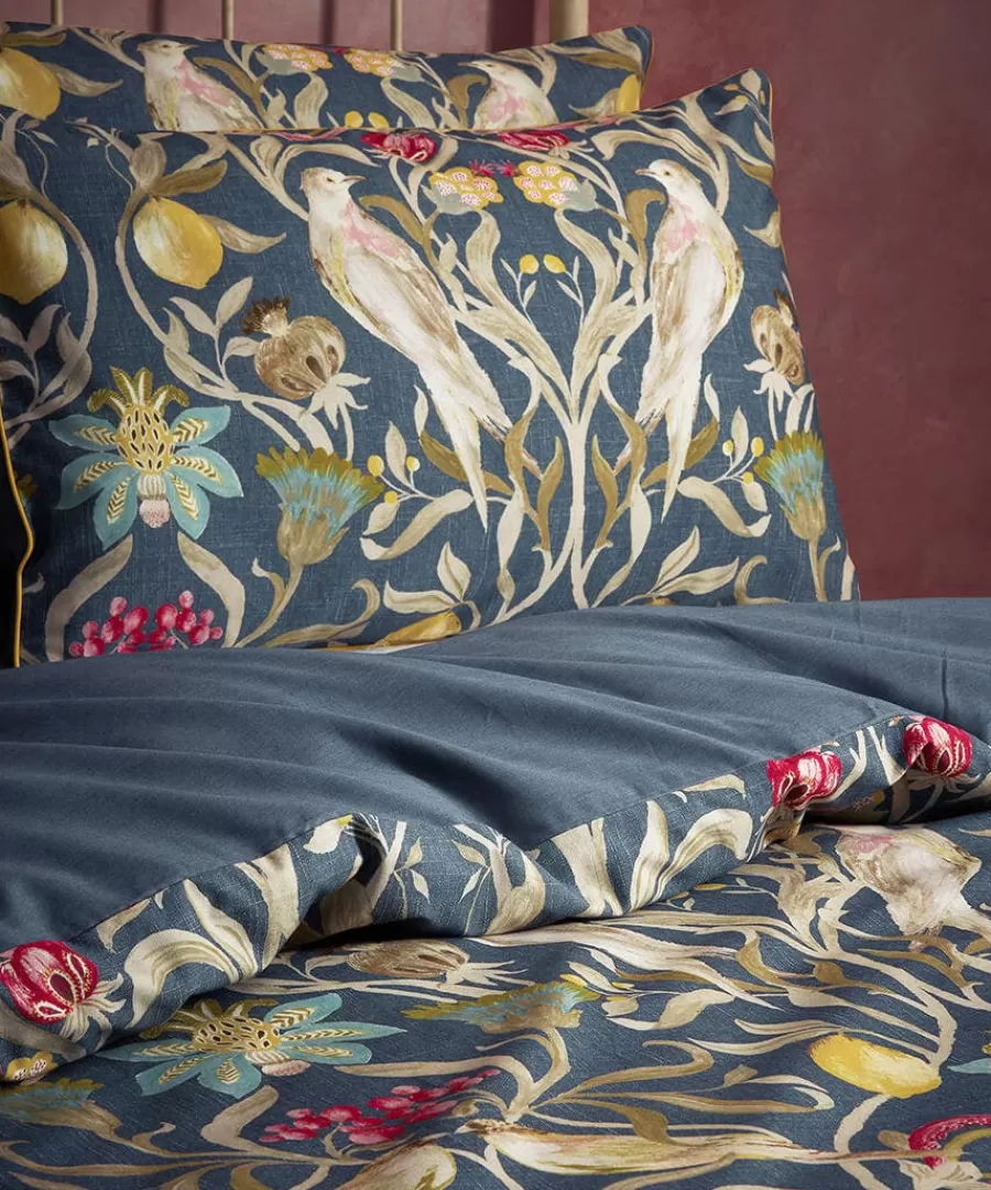 Clearance Joe Browns Song Bird 100% Cotton Sateen Duvet Set Navy