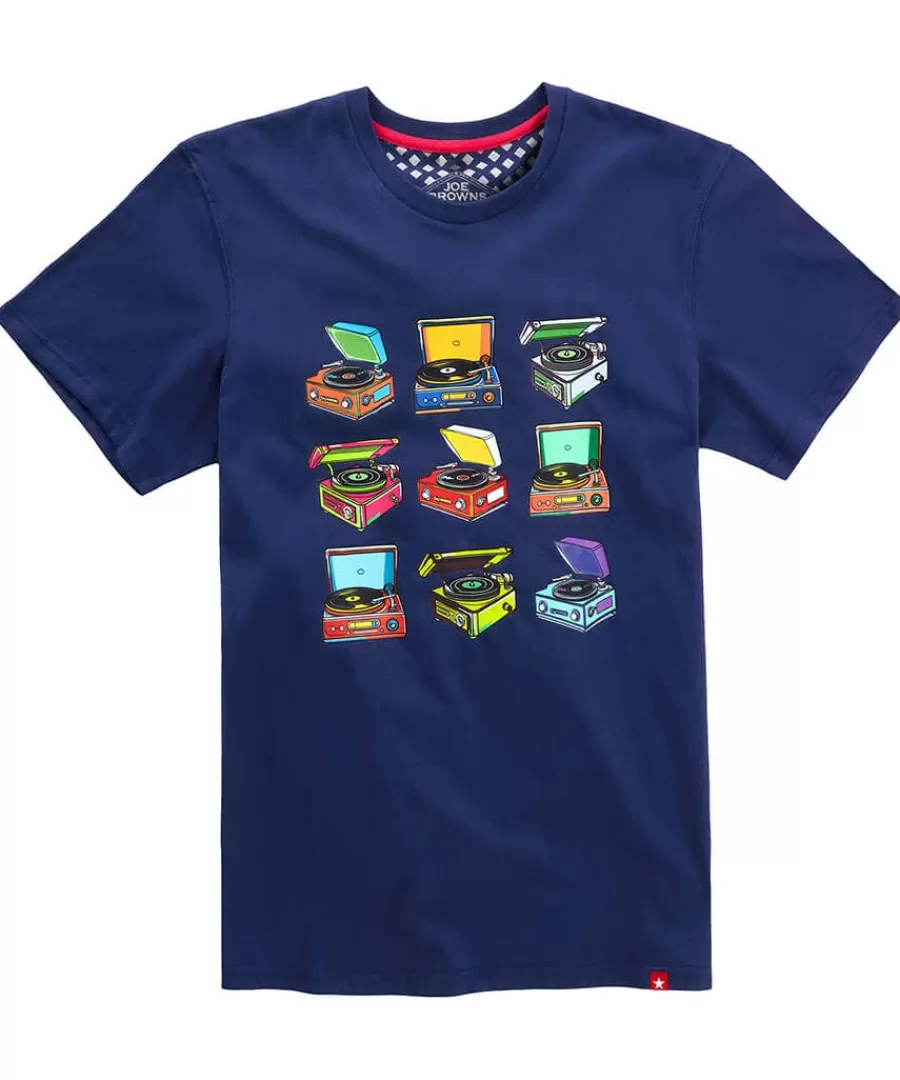 Hot Joe Browns On Repeat Tee Blue