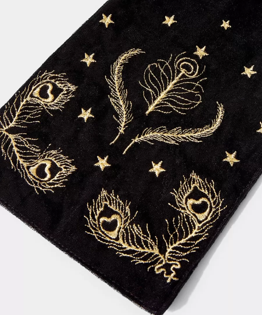 Discount Joe Browns Opulence Embroidered Velour Scarf Black/Gold