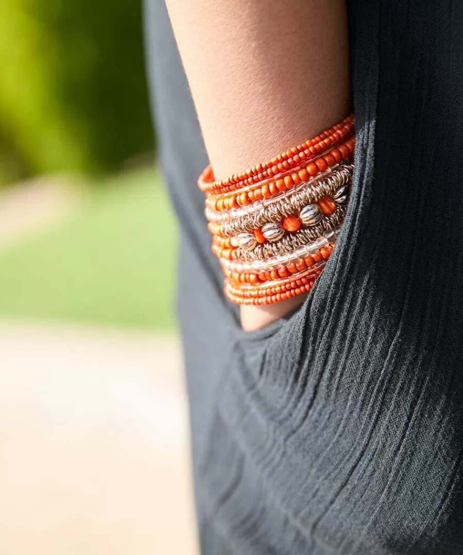 New Joe Browns Paradise Beaded Cuff Orange