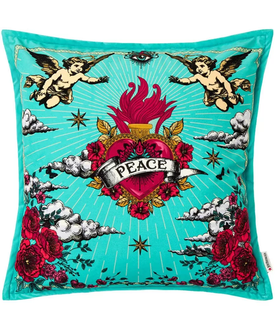 Discount Joe Browns Peace And Divinity Reversible Cushion Turquoise