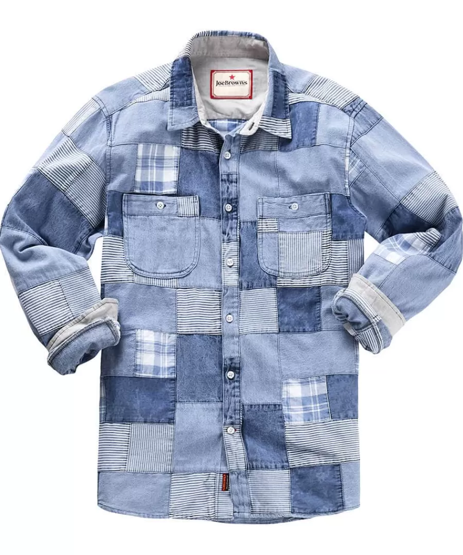 Flash Sale Joe Browns Perfect Patchwork Shirt Blue