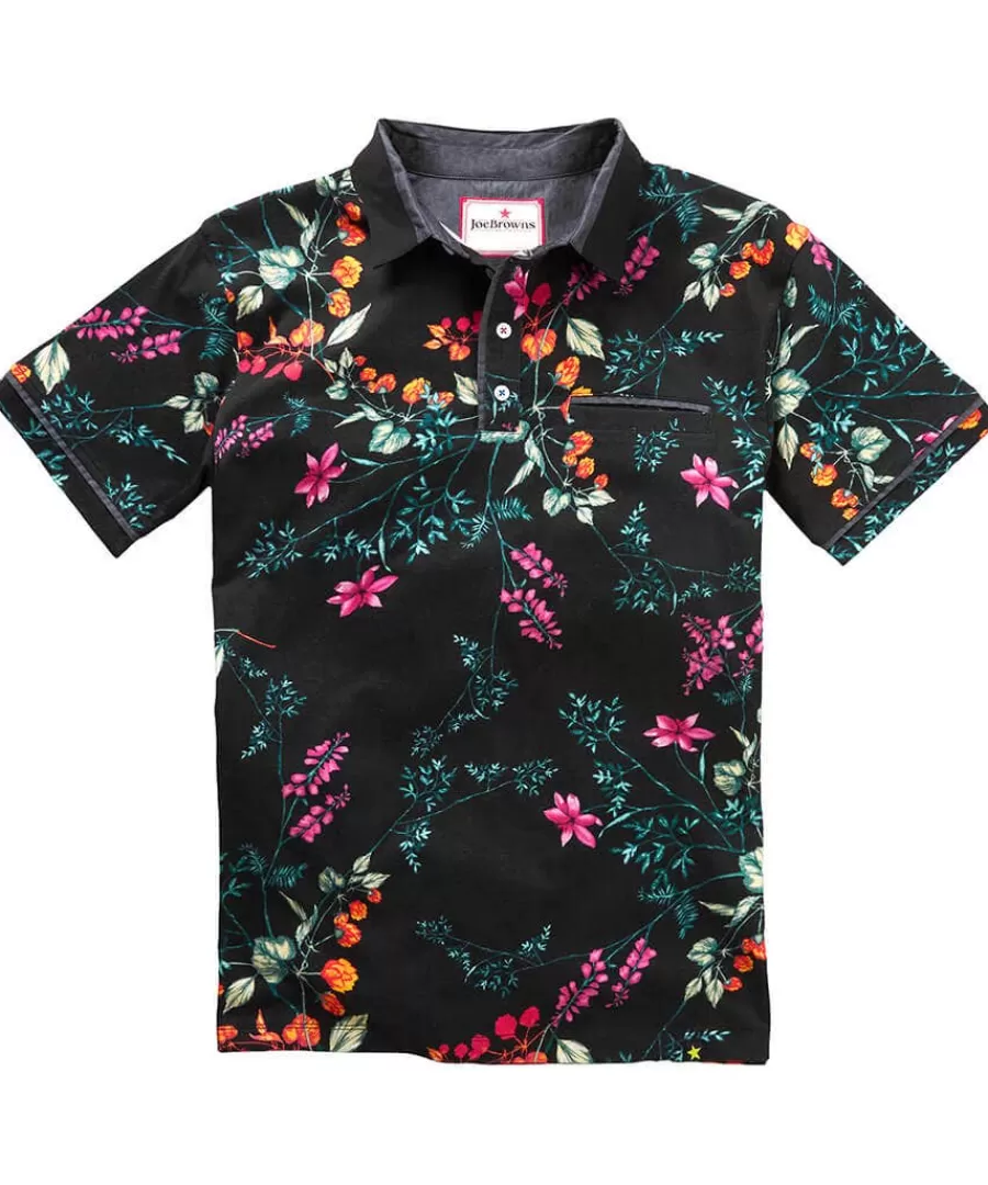 Cheap Joe Browns Perfect Print Polo Shirt Black