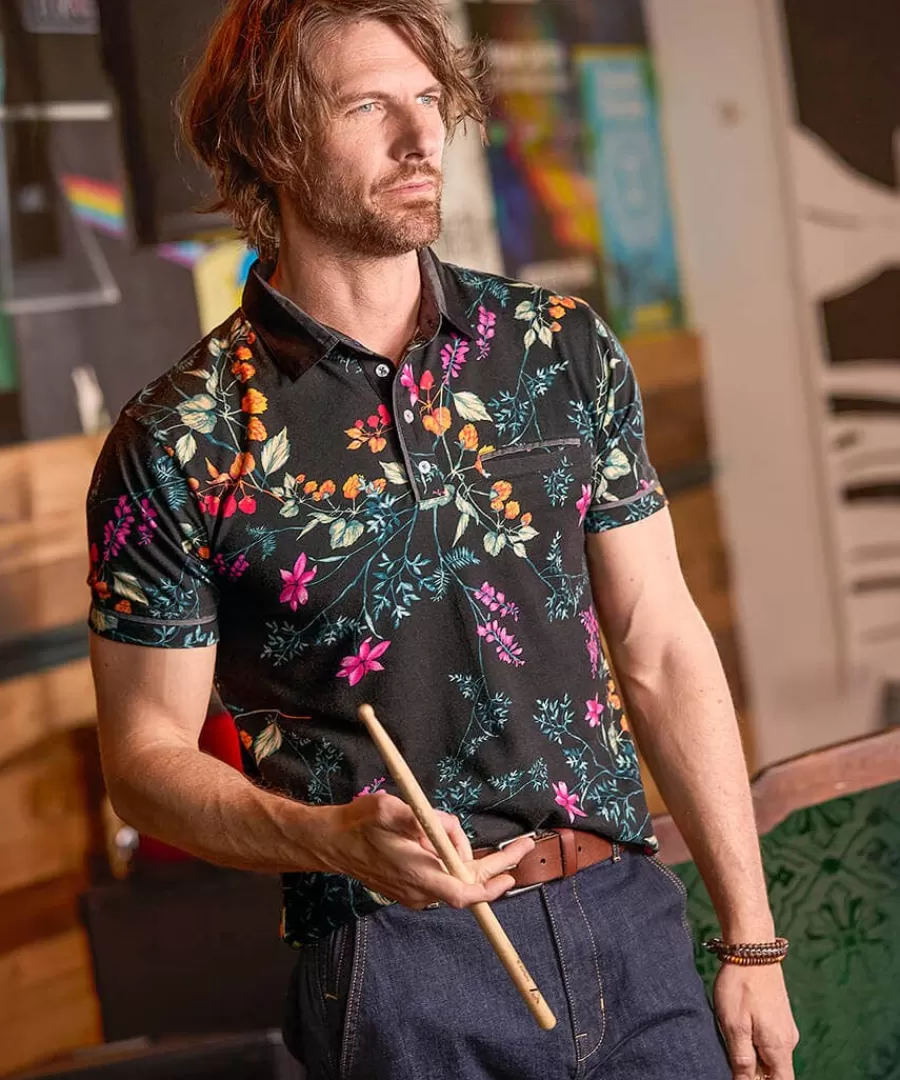Cheap Joe Browns Perfect Print Polo Shirt Black