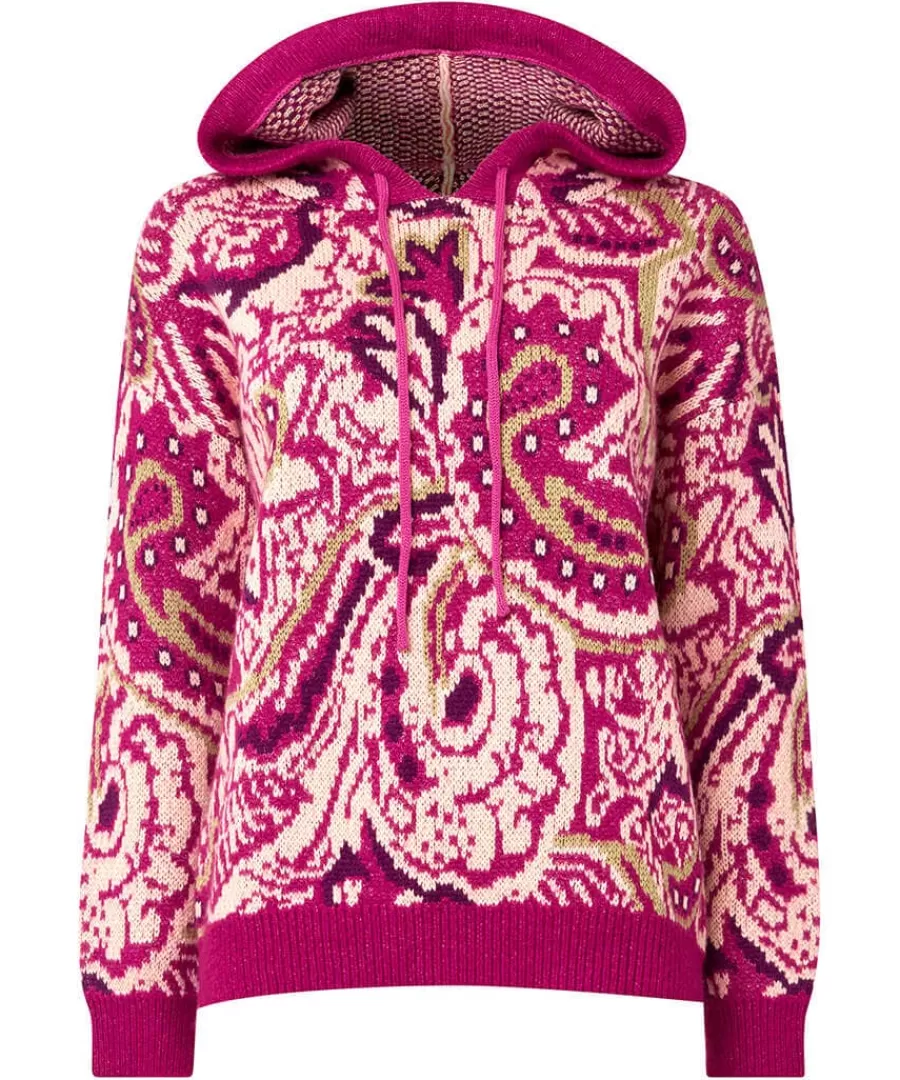 Fashion Joe Browns Perfectly Paisley Hooded Jumper Pink