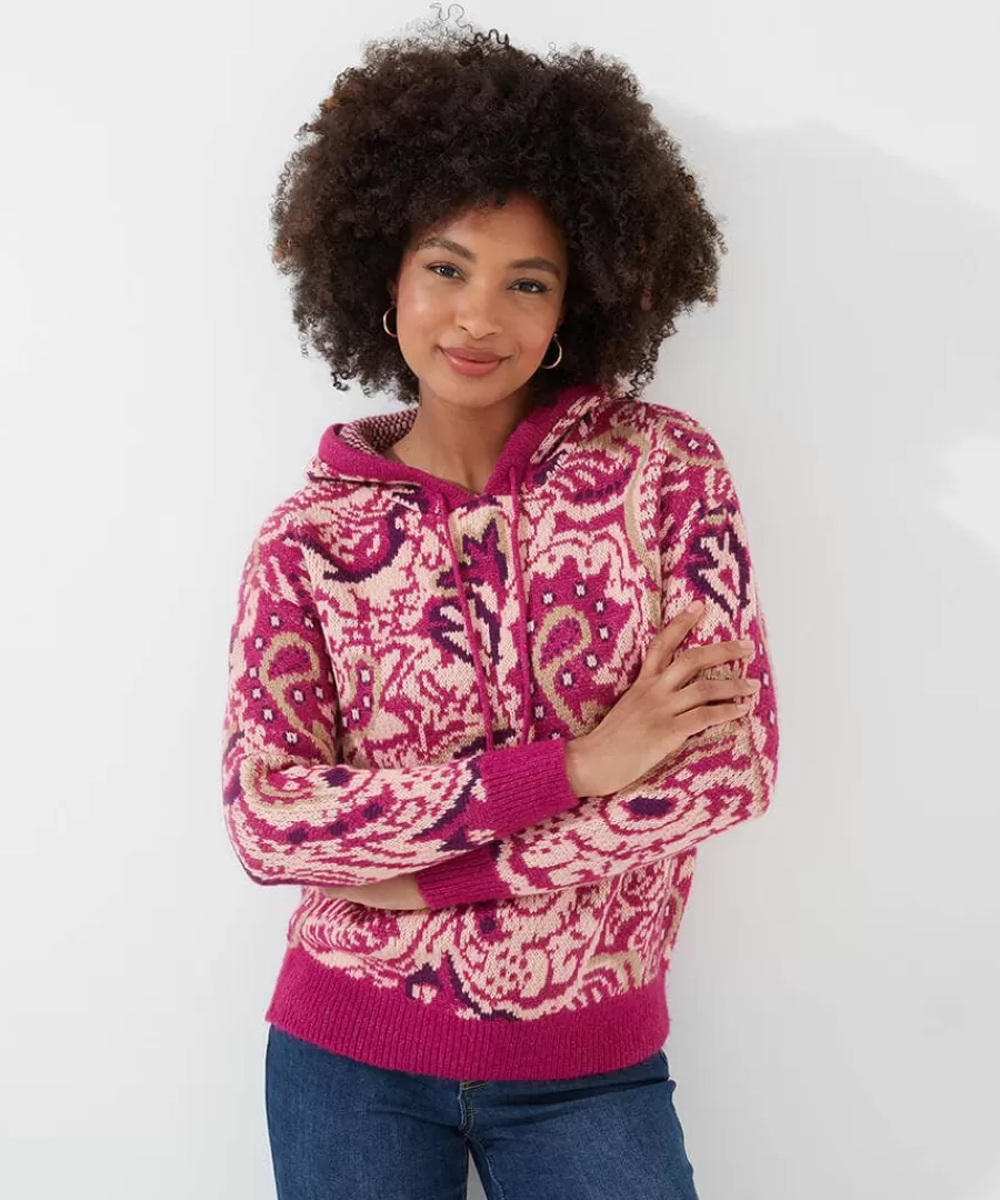 Fashion Joe Browns Perfectly Paisley Hooded Jumper Pink