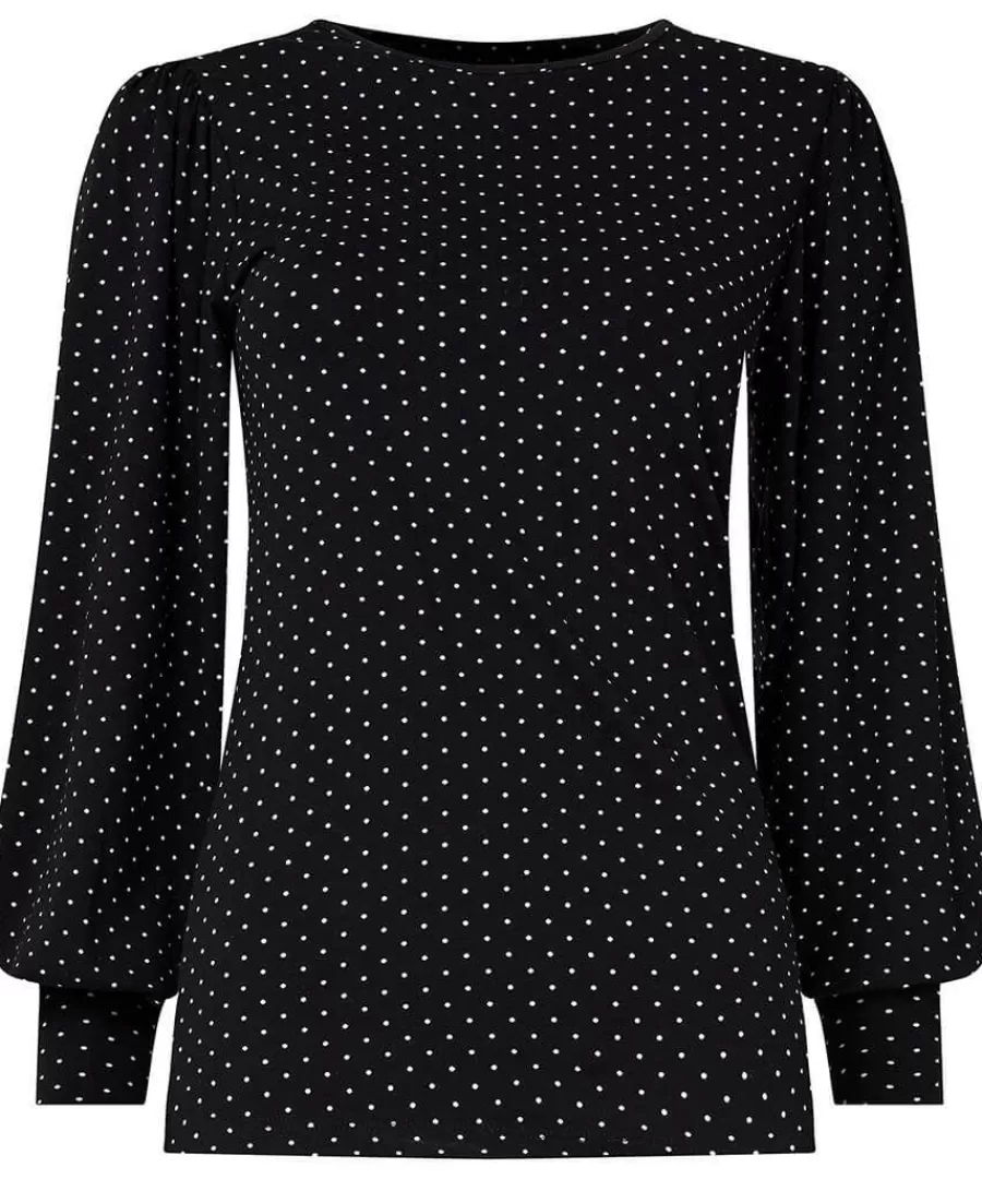 Online Joe Browns Perfectly Polka Dot Jersey Top Black
