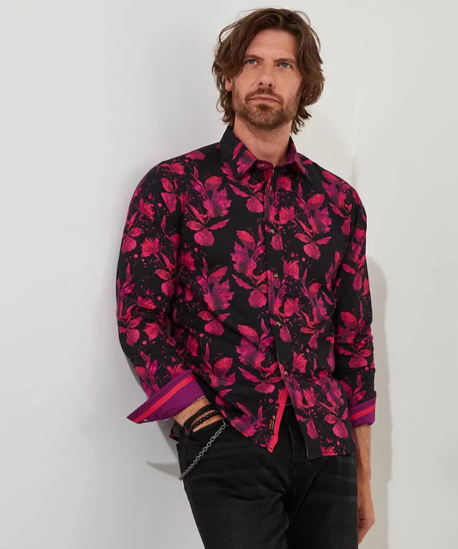 Shop Joe Browns Pink Autumn Leaves Shirt Pink / Black