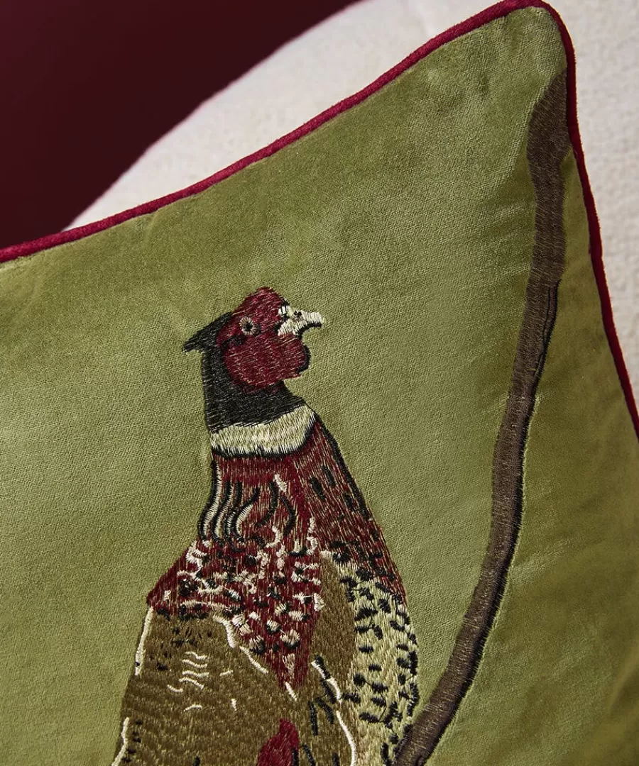 Best Joe Browns Plumed Pheasant Cushion Green