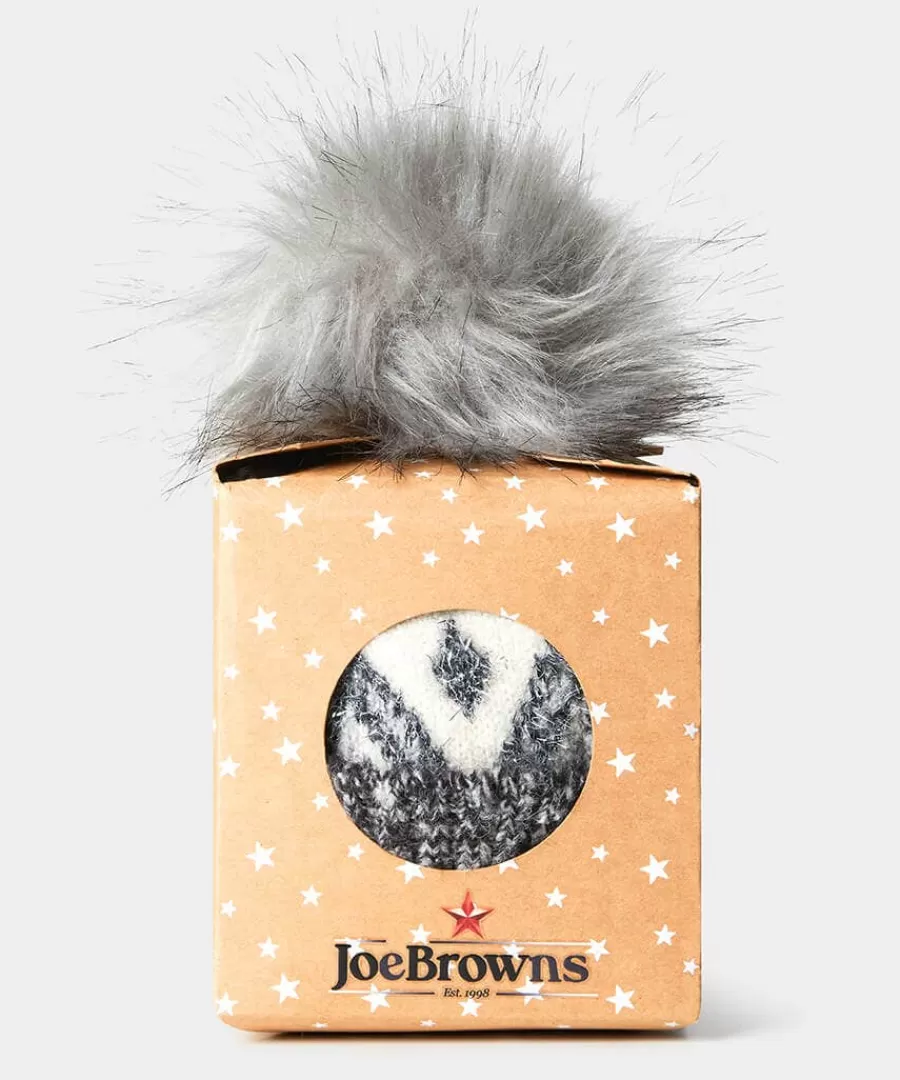 Best Joe Browns Pom Pom Hat In A Box Grey