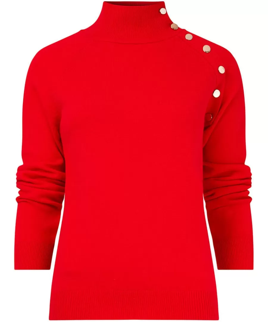 Best Joe Browns Poppy High Neck Jumper Red / Black