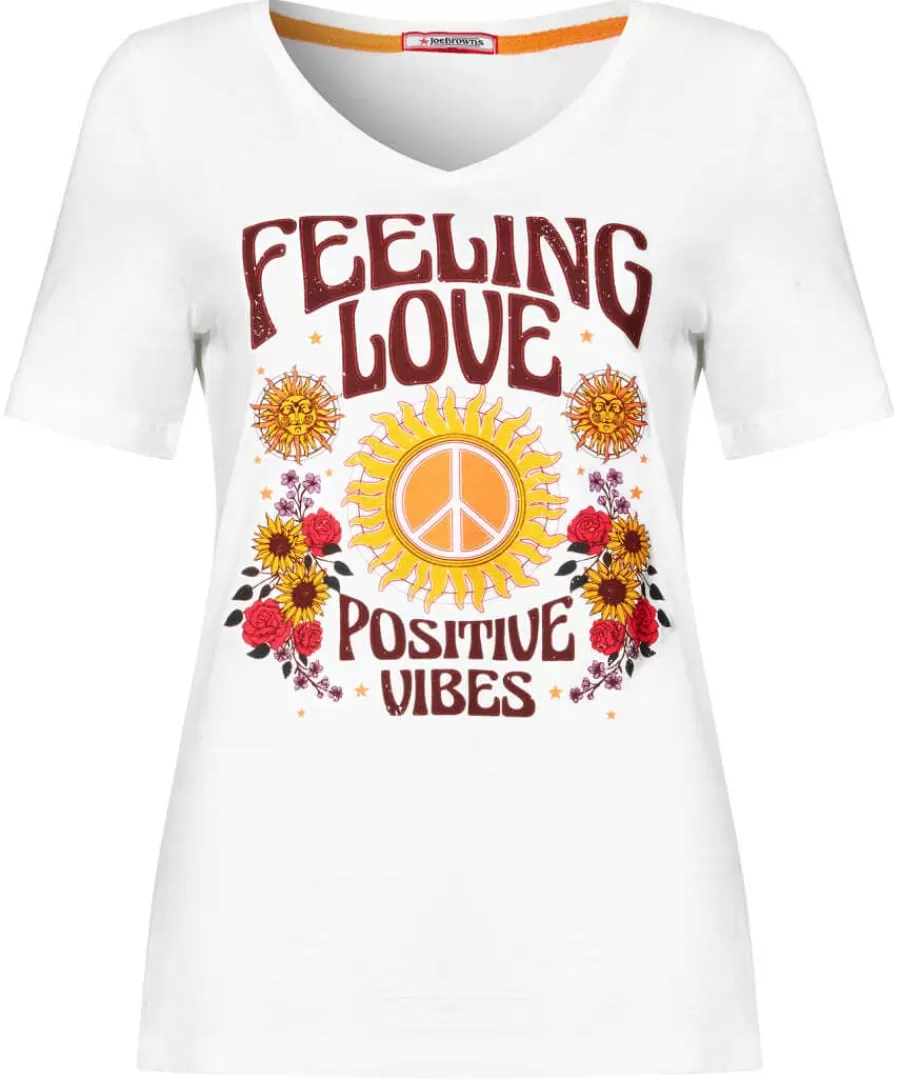 Shop Joe Browns Positive Vibes Tee White