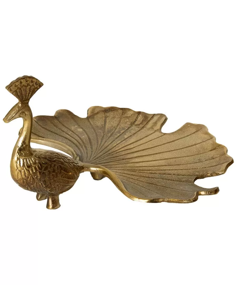 Cheap Joe Browns Precious Peacock Trinket Platter Gold