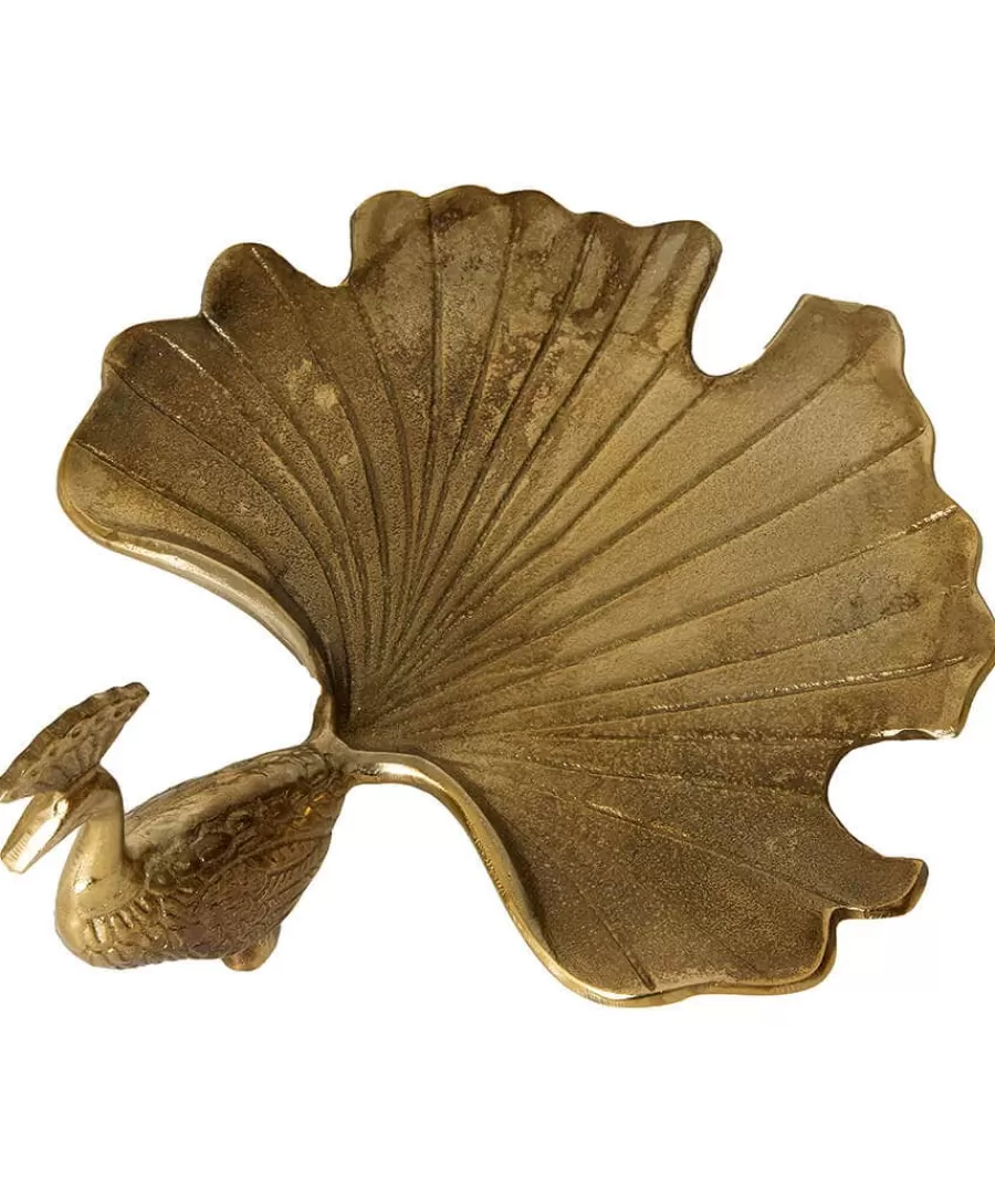 Cheap Joe Browns Precious Peacock Trinket Platter Gold