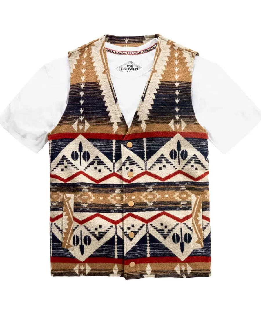 Cheap Joe Browns Ready For Adventure Waistcoat Blue / Cream