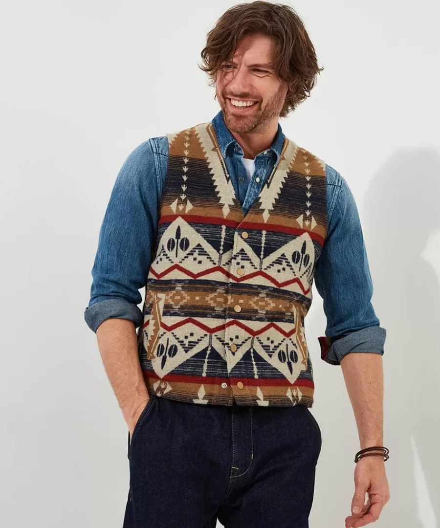 Cheap Joe Browns Ready For Adventure Waistcoat Blue / Cream