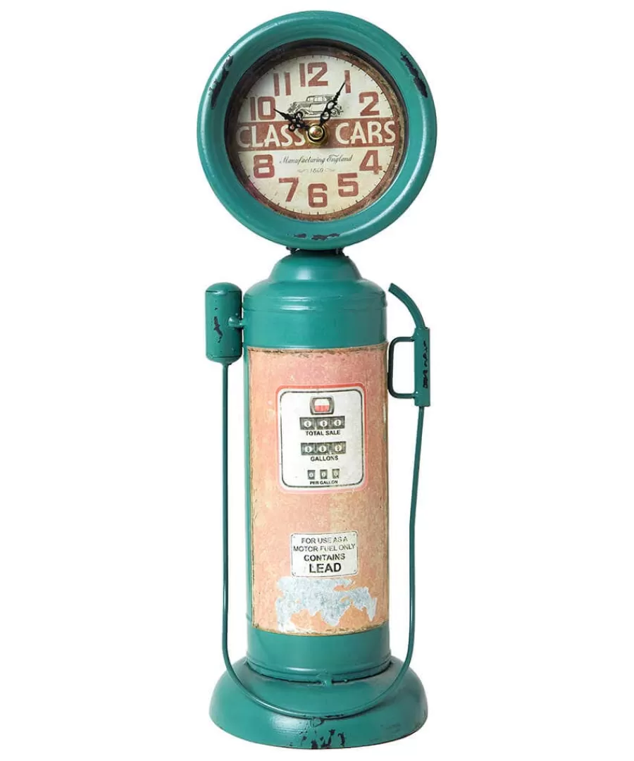 Sale Joe Browns Retro Gas Pump Mantel Clock Green
