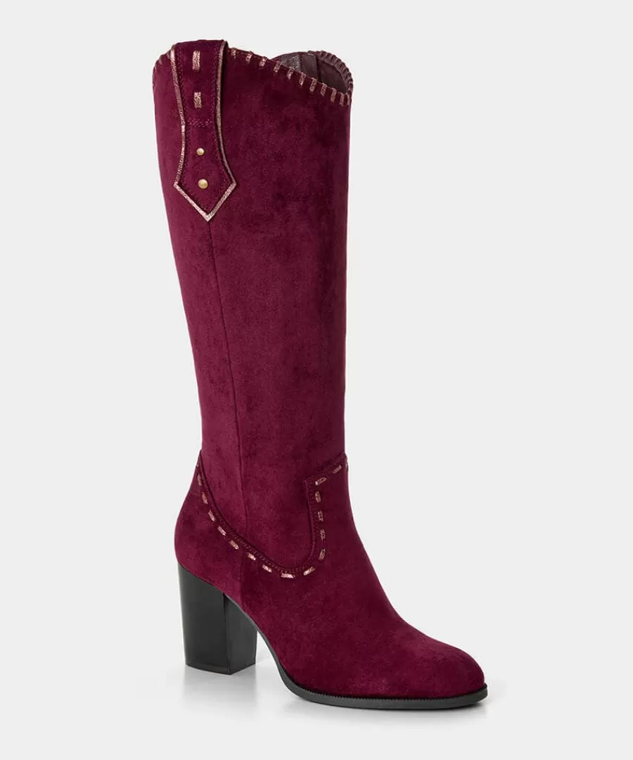 Store Joe Browns Revelry Whip Stitch Boots Dark Red